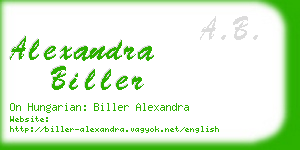 alexandra biller business card